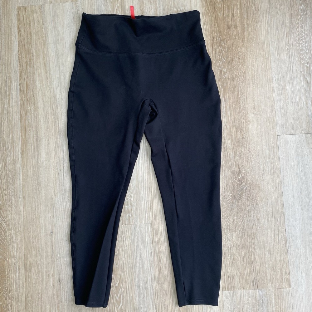 Spanx Perfect Pant Slim Straight Black Medium Ponte Leggings